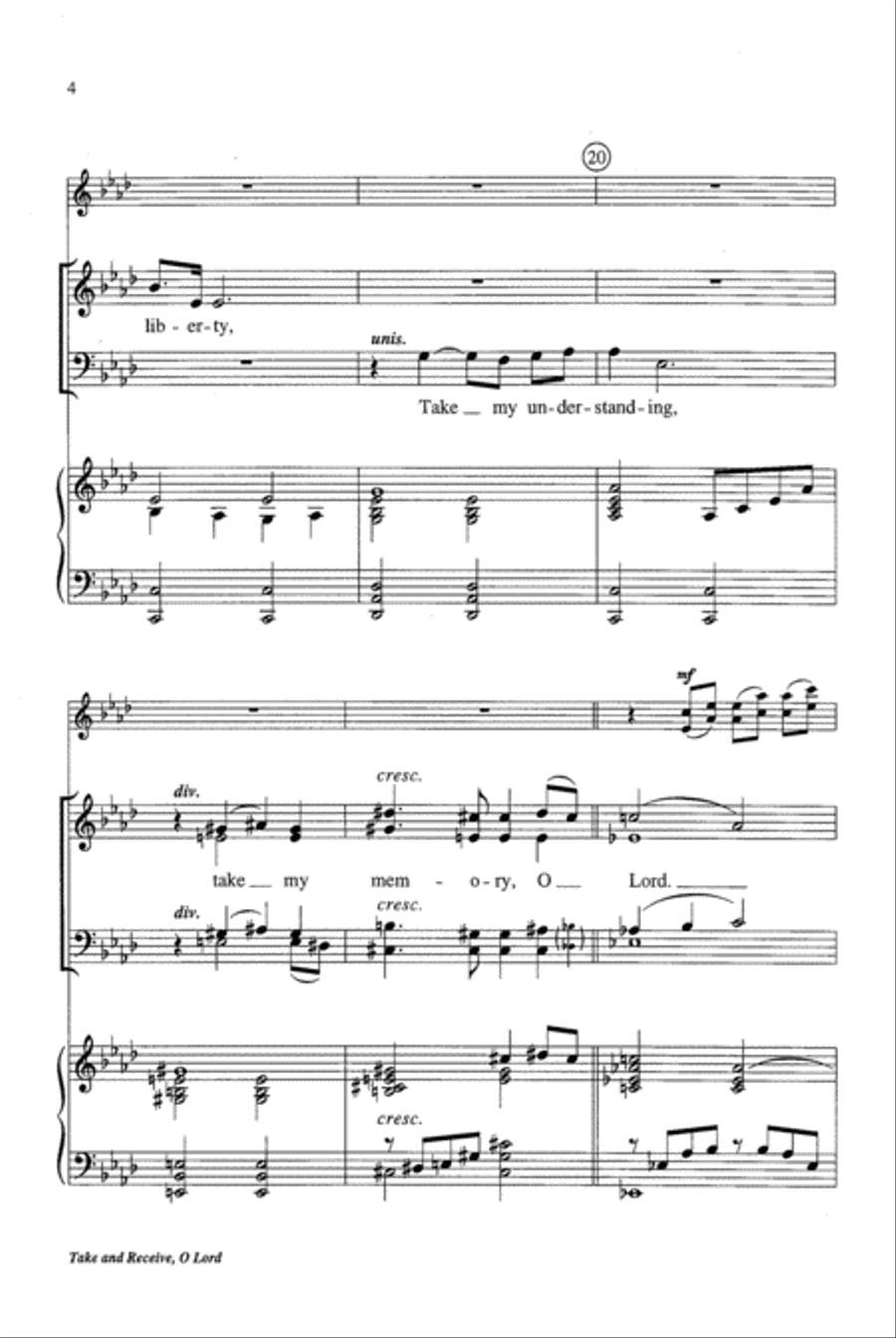 Take and Receive, O Lord 4-Part scores gallery preview page 4