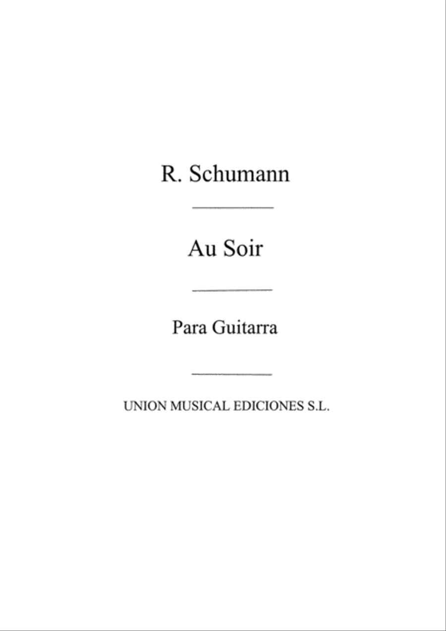 Au Soir Acoustic Guitar scores gallery preview page 1