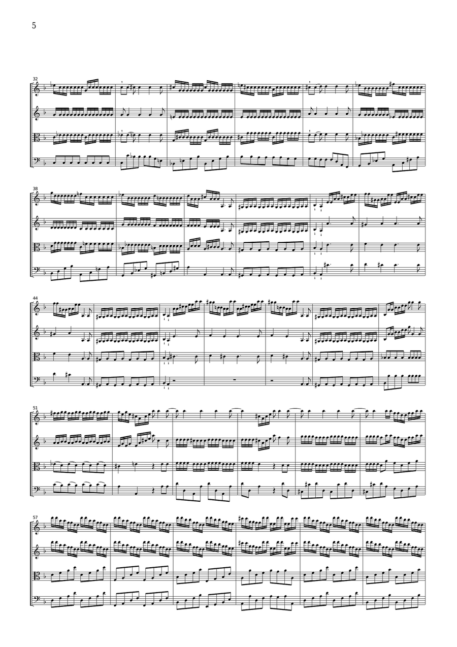 Mozart Requiem K.626 (arranged by Lichtenthal), all mvts., for string quartet, CM020 String Quartet scores gallery preview page 5