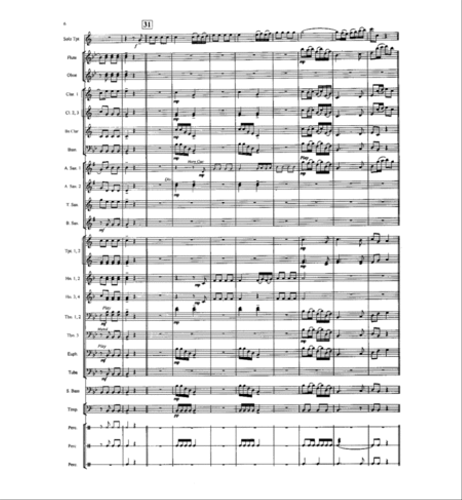 Allegro from Concerto for Trumpet Concert Band scores gallery preview page 5