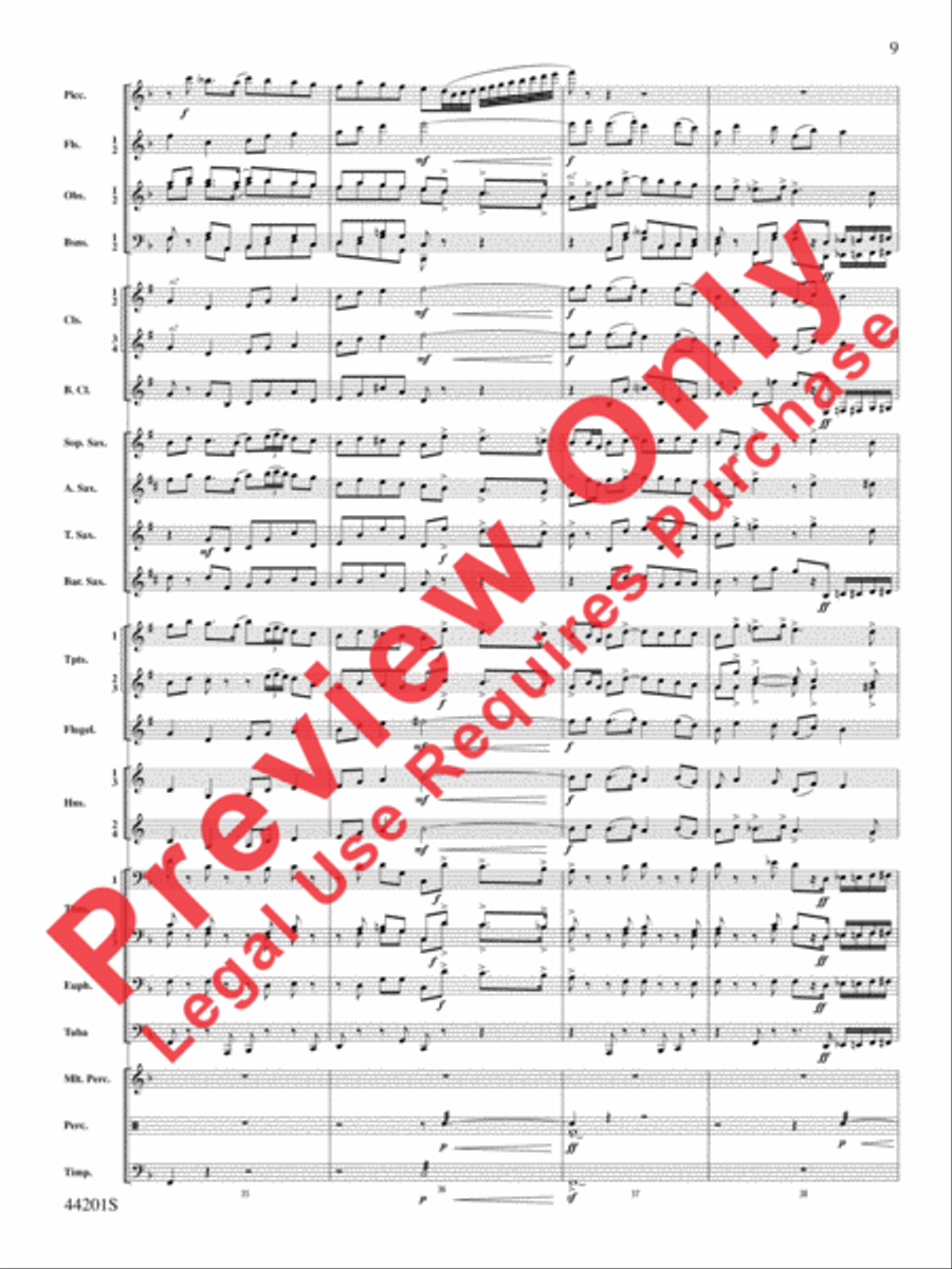 Handel in the Strand Concert Band scores gallery preview page 10