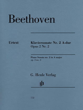 Book cover for Piano Sonata No. 2 in A Major, Op. 2, No. 2