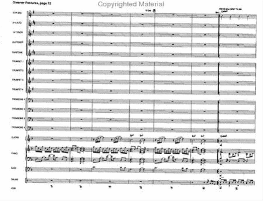 Greener Pastures Greener Pastures Jazz Ensemble scores gallery preview page 13