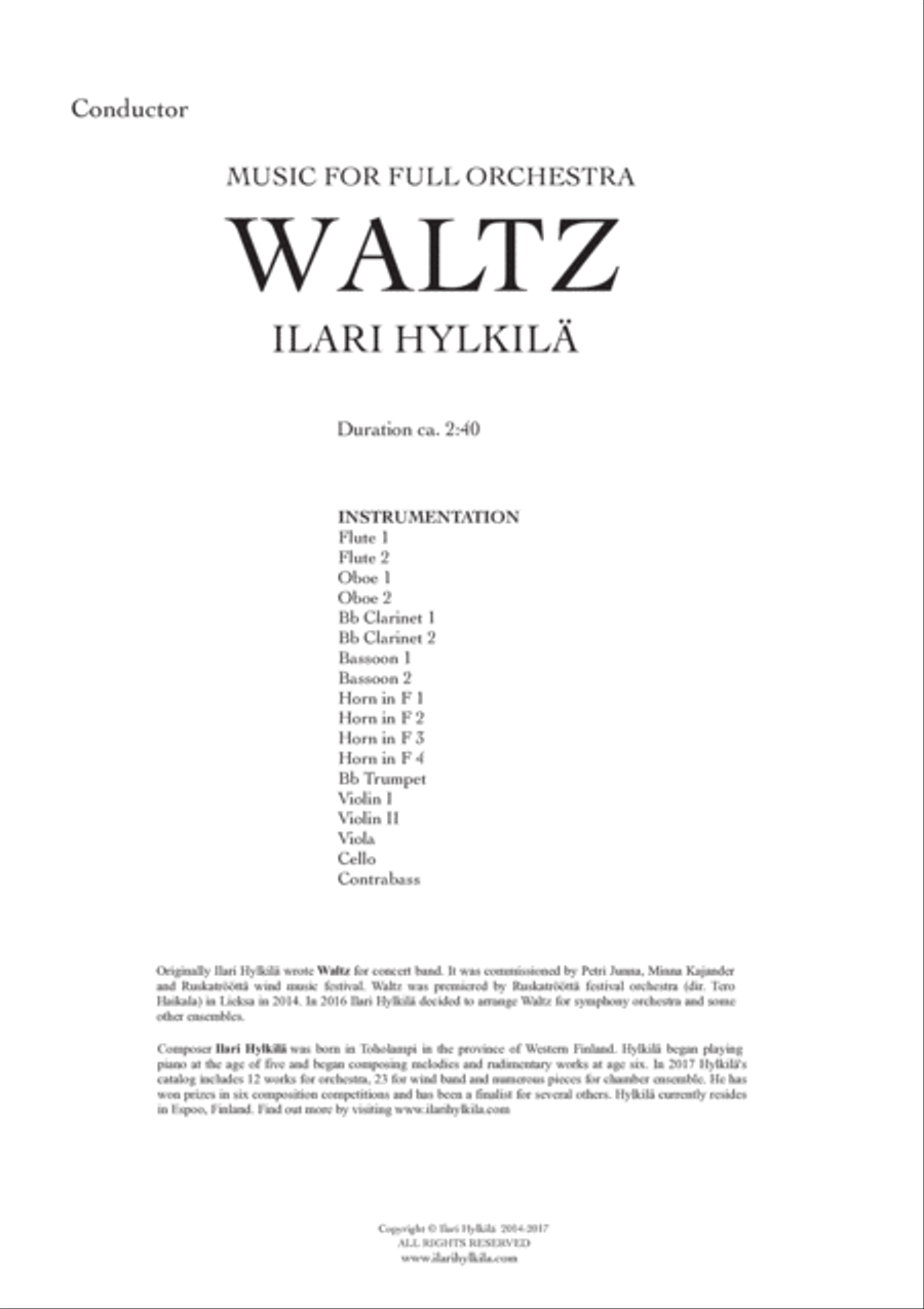 Waltz (for Full Orchestra) Full Orchestra scores gallery preview page 2