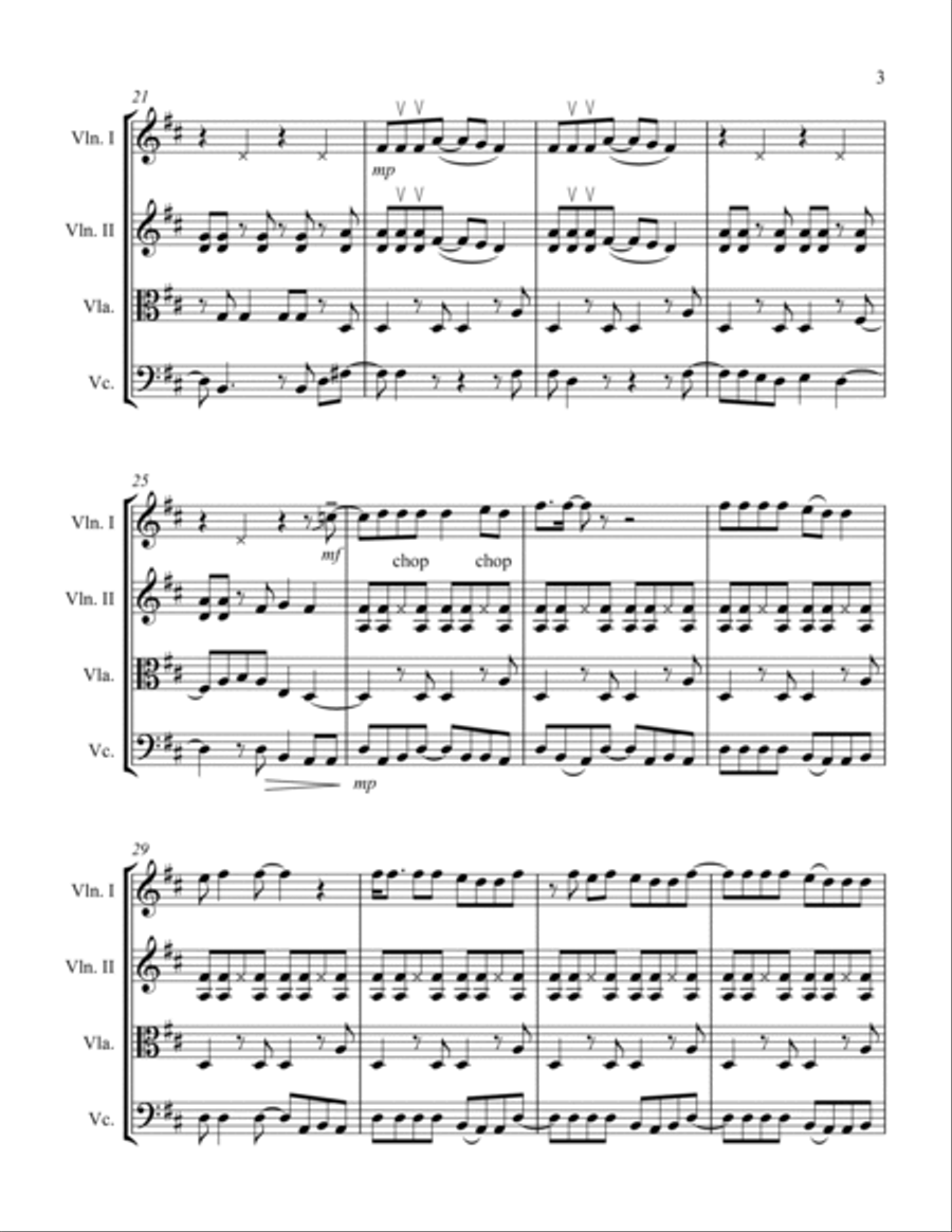 Proud Mary String Quartet scores gallery preview page 5