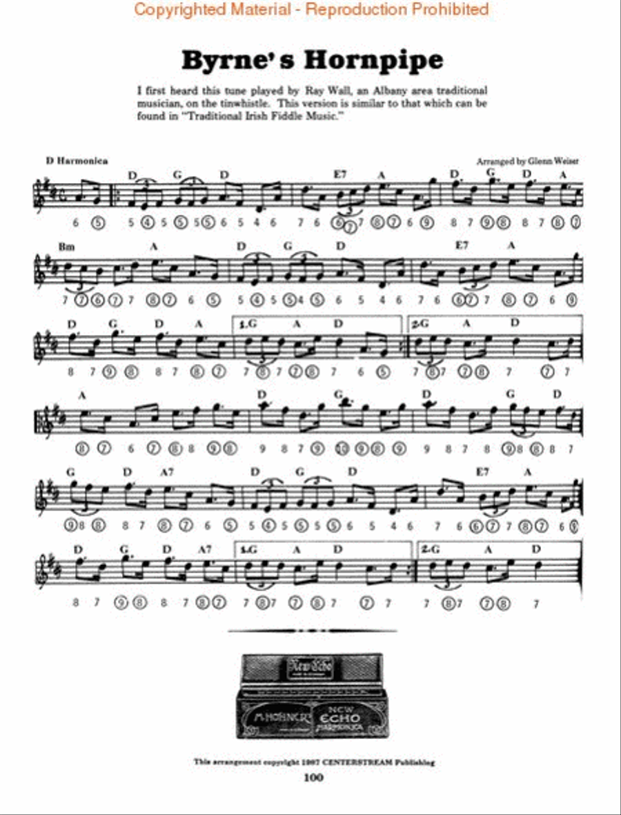 Irish and American Fiddle Tunes for Harmonica Harmonica scores gallery preview page 4