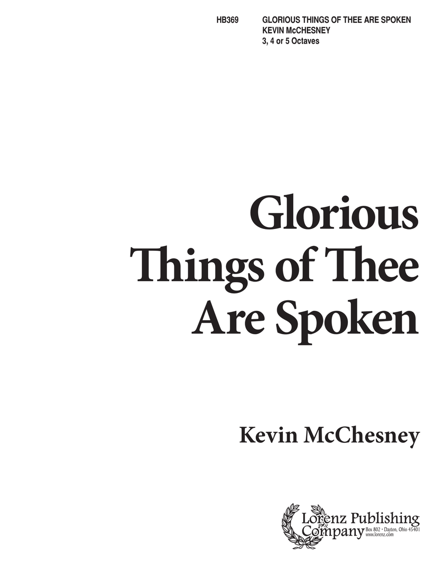 Glorious Things of Thee Are Spoken