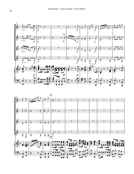 Concertstuck, Opus 86 for Four Horns