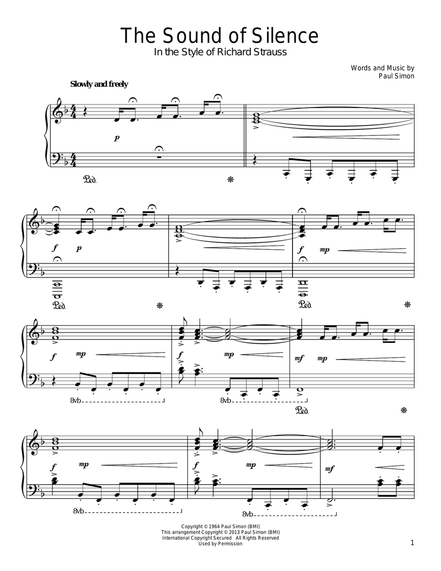 The Sound Of Silence (in the style of Richard Strauss)
