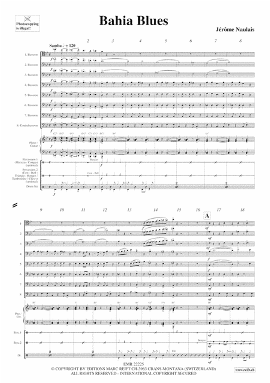Bahia Blues Bassoon scores gallery preview page 3