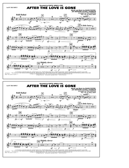 After the Love Has Gone (arr. Paul Murtha) - 1st Bb Trumpet
