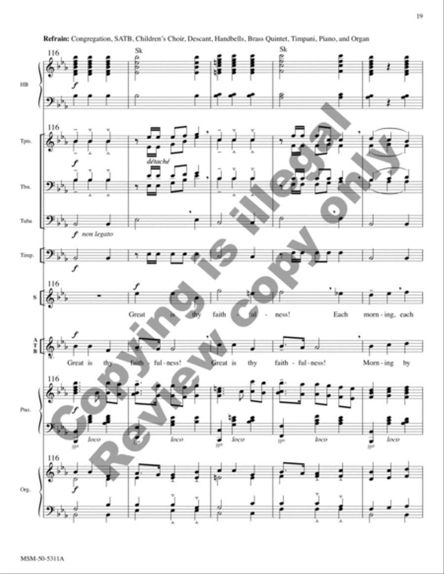 Great Is Thy Faithfulness (Full Score) Choir scores gallery preview page 25