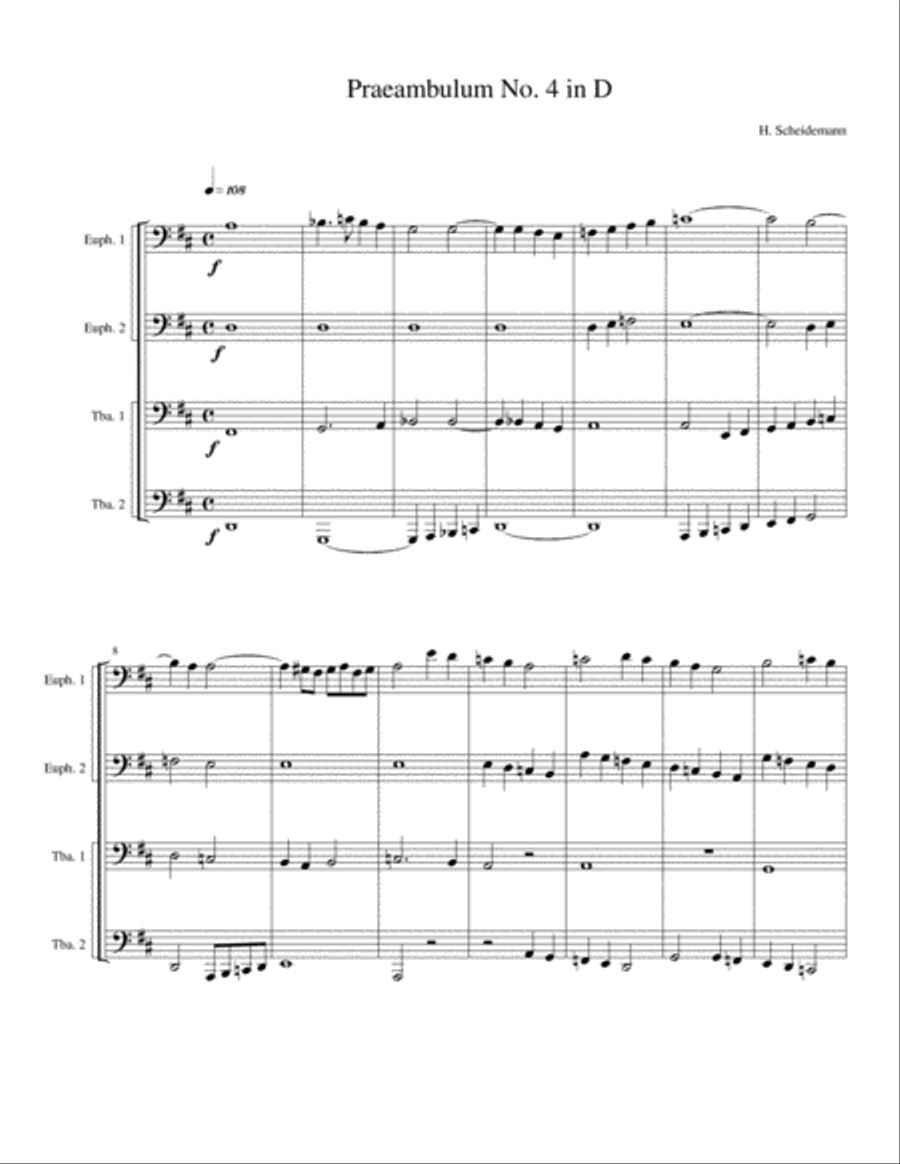 Four Praeambulums Brass Ensemble scores gallery preview page 3