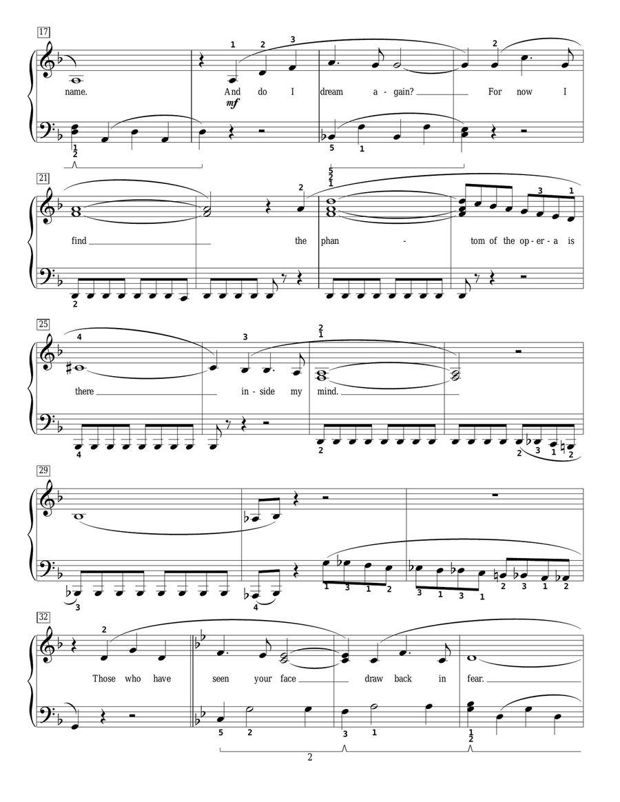 The Phantom Of The Opera Piano Method scores gallery preview page 2