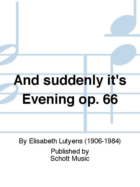 And suddenly it's Evening op. 66