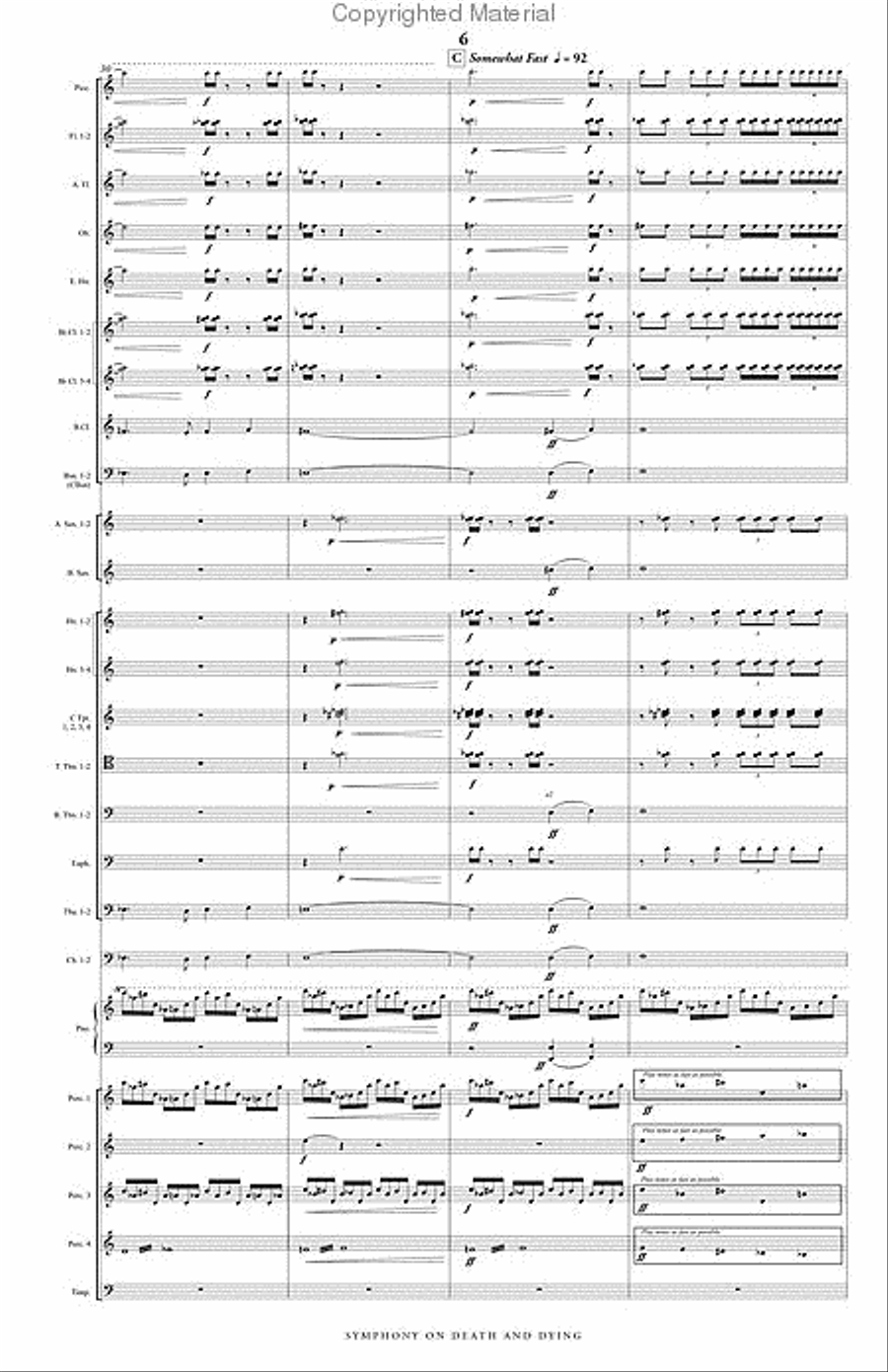 Symphony on Death & Dying Concert Band scores gallery preview page 7