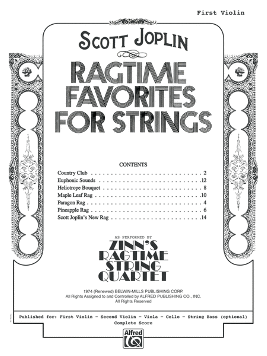 Ragtime Favorites for Strings String Orchestra scores gallery preview page 5