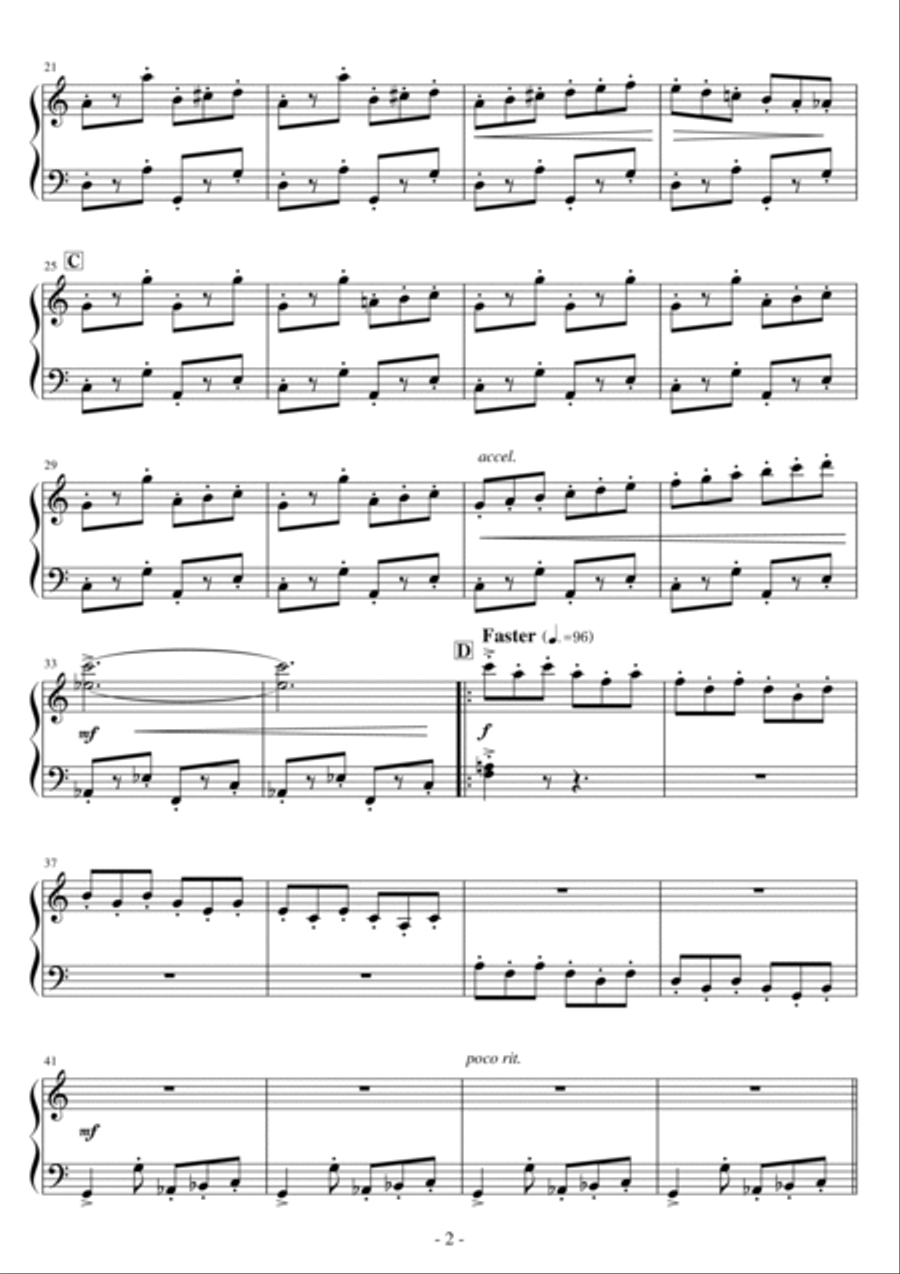 On The Trail On The Trail Easy Piano scores gallery preview page 2