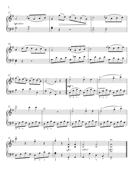Piano Sonatina In G Major (First Movement Theme)
