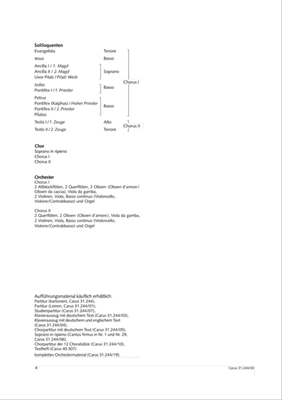 St. Matthew Passion (Matthaus-Passion) 4-Part scores gallery preview page 5