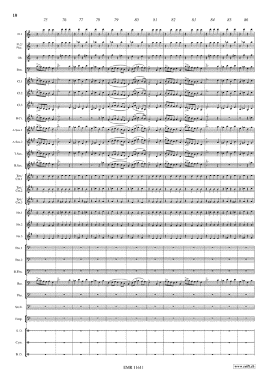 Marche Militaire Francaise Concert Band scores gallery preview page 11