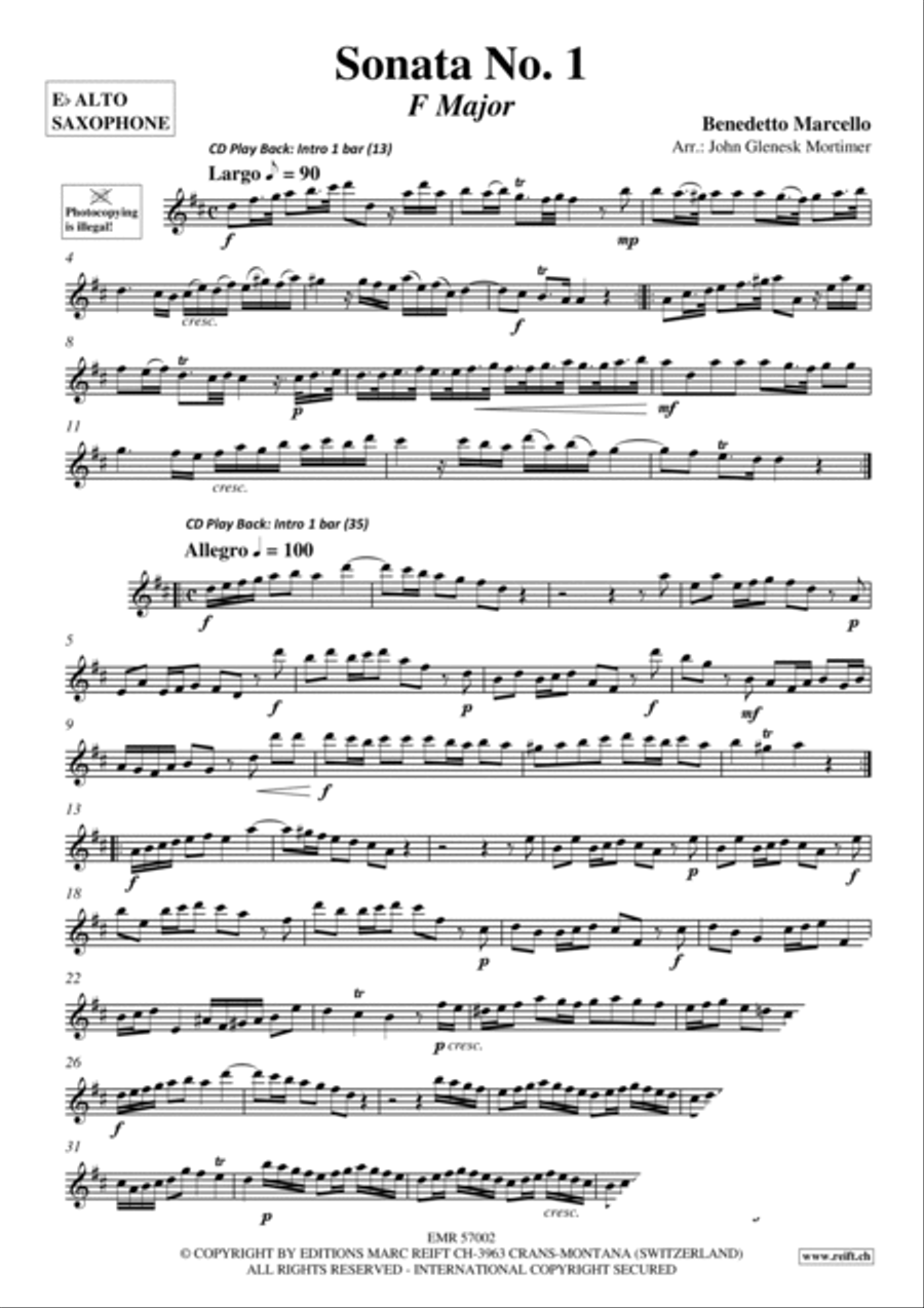 Sonata No. 1 Sonata No. 1 Alto Saxophone scores gallery preview page 3