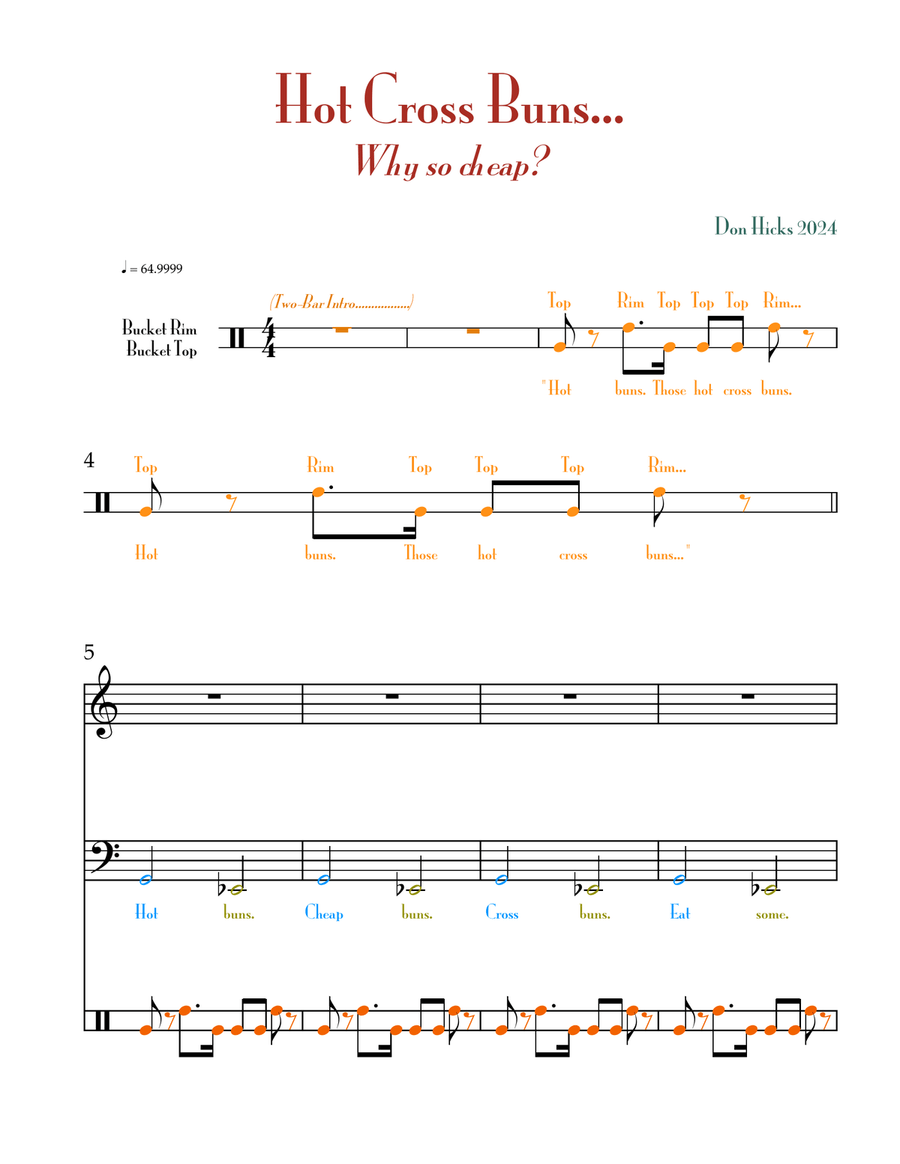 Hot Cross Buns, Why So Cheap? Chamber Music scores gallery preview page 1