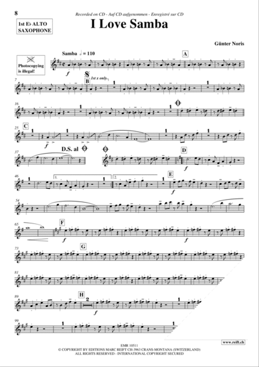 Play The 1st Alto Sax With The Ballroom Dance Orchestra Vol. 6 Alto Saxophone scores gallery preview page 8