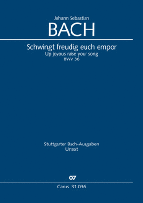 Book cover for Up joyous raise your song (Schwingt freudig euch empor)