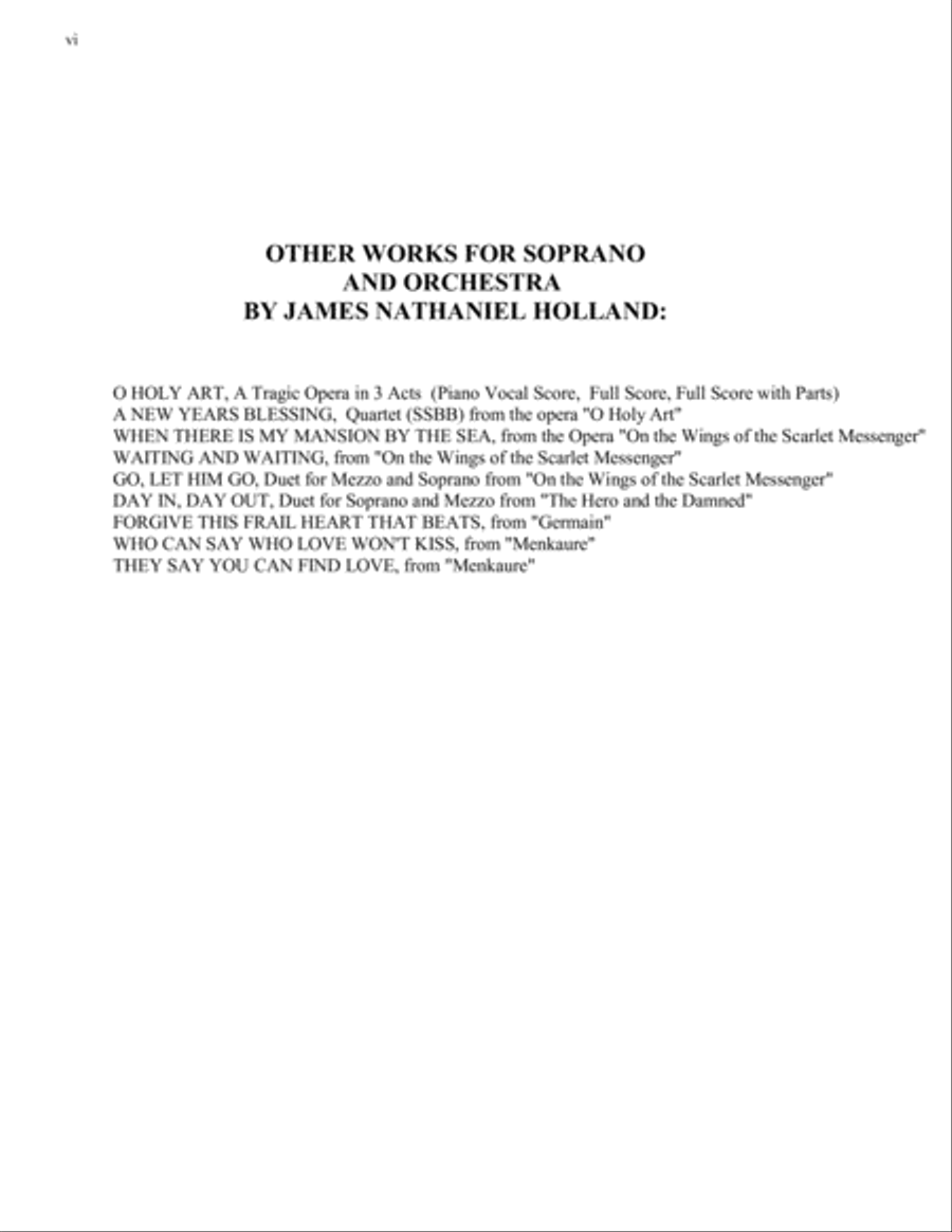O Holy Art, Aria for Soprano with Orchestra Accompaniment, James Nathaniel Holland Full Orchestra scores gallery preview page 6