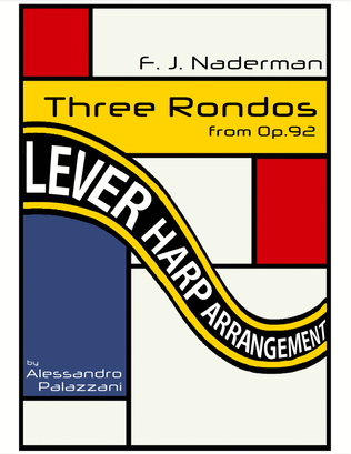 Book cover for Three Rondos from op.92 arr. for lever harp