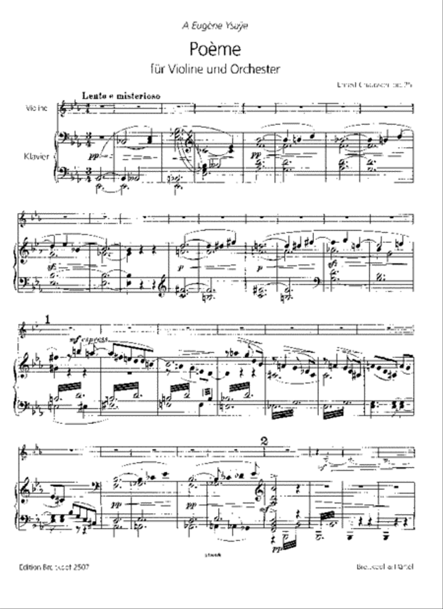 Poème in Eb major Op. 25 Violin Solo scores gallery preview page 2