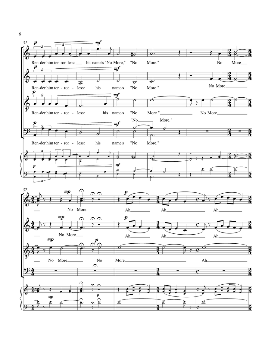 Poems of E.A. Poe - SATB Choir, Composed by Joseph Dunlap Divisi scores gallery preview page 6