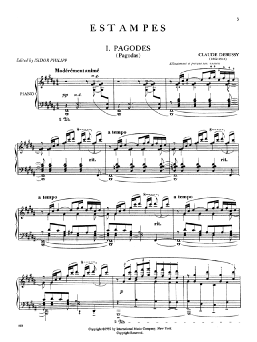 Estampes. Complete Piano Solo scores gallery preview page 2