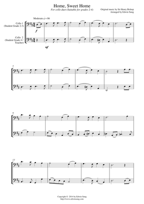Home, Sweet Home (for cello duet, suitable for grades 2-4)