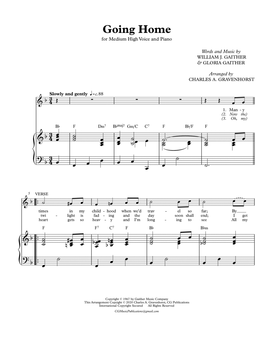 Going Home Voice scores gallery preview page 1