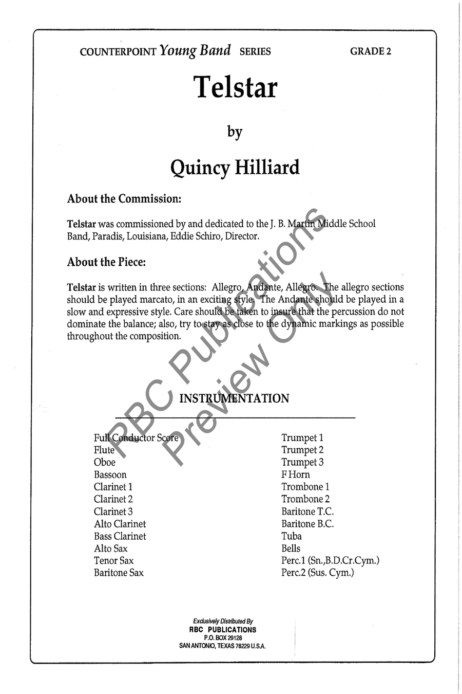 Telstar Concert Band scores gallery preview page 2