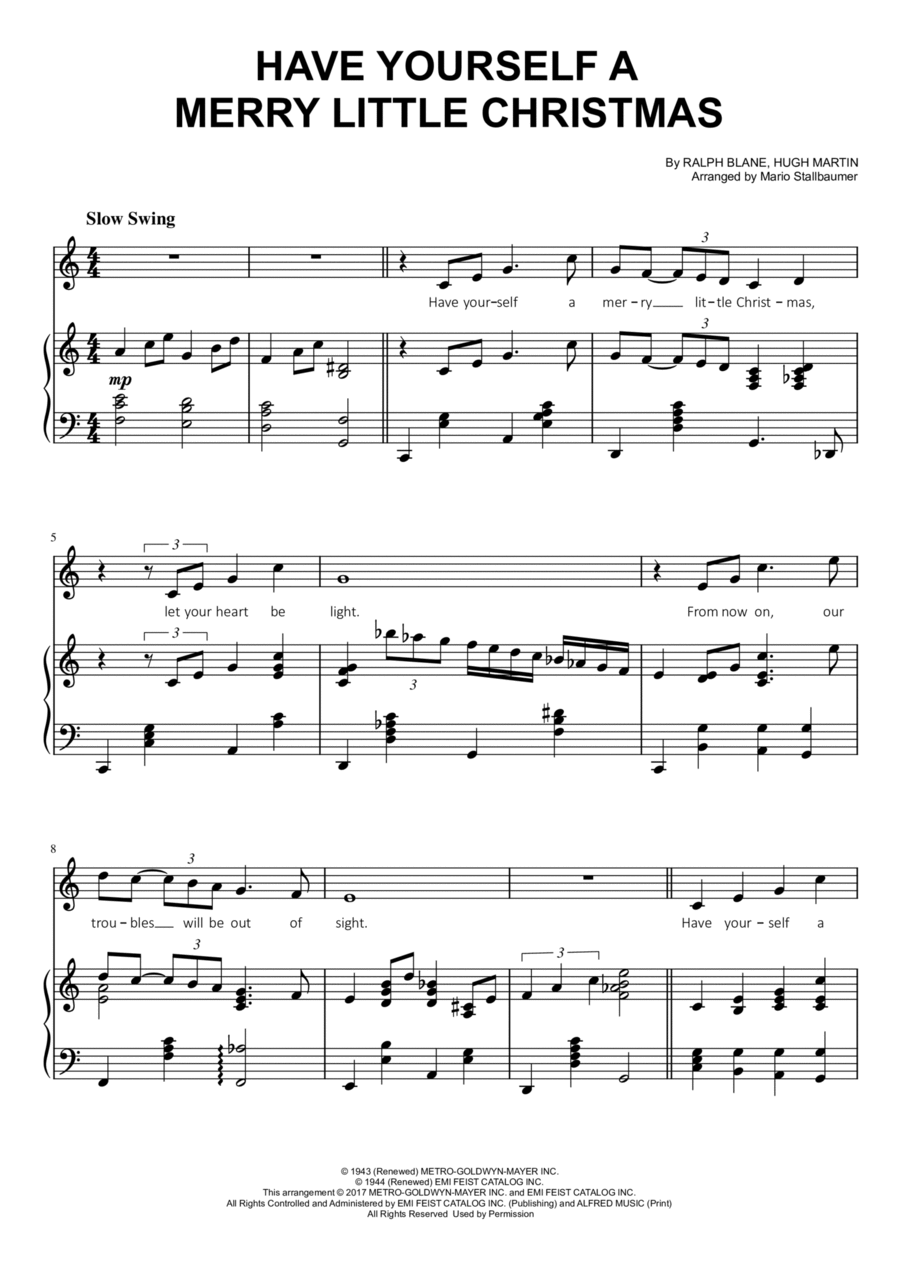 Have Yourself A Merry Little Christmas Voice scores gallery preview page 1