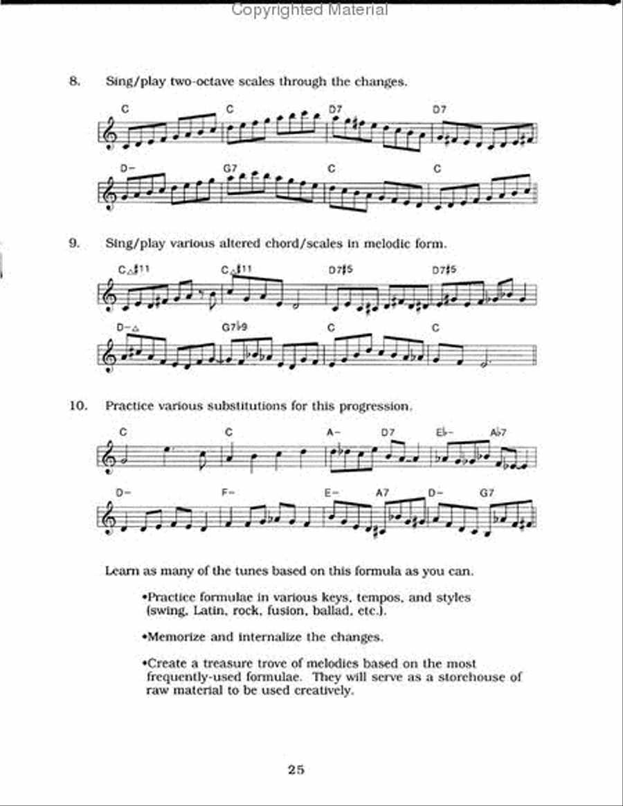 Practicing Jazz: A Creative Approach C Instrument scores gallery preview page 4