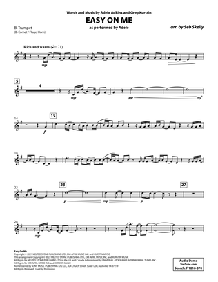 Book cover for Easy On Me (for Brass Quintet) (arr. Seb Skelly) - Bb Trumpet