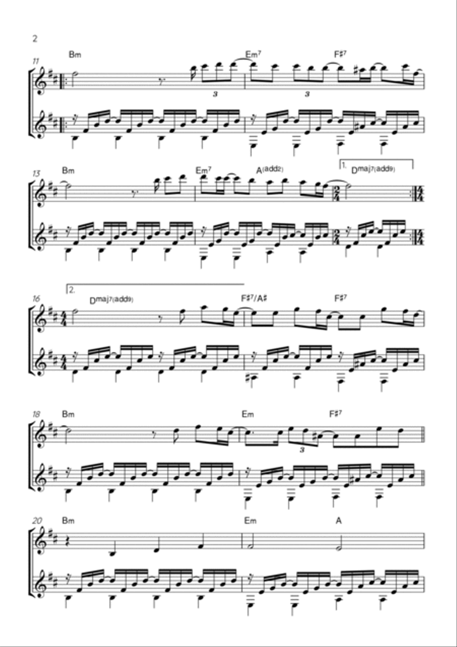 Notre Dame de Paris - Belle Guitar Ensemble scores gallery preview page 2