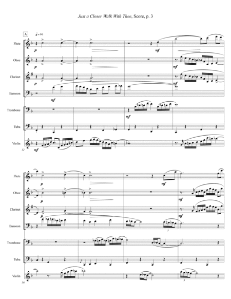 Just a Closer Walk with Thee - Theme and Variations Clarinet - Digital Sheet Music