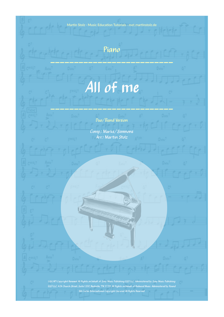 All Of Me All Of Me B-Flat Clarinet scores gallery preview page 5