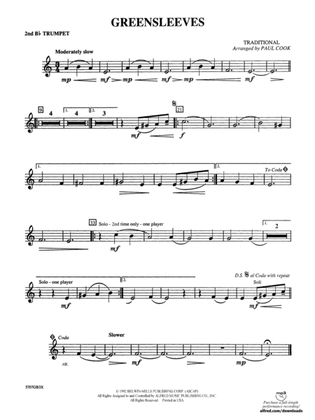 Greensleeves: 2nd B-flat Trumpet