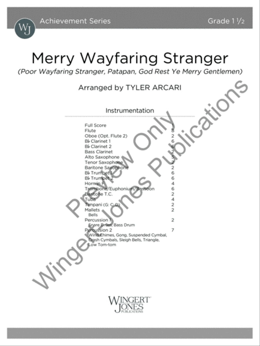 Merry Wayfaring Stranger Merry Wayfaring Stranger Concert Band scores gallery preview page 2