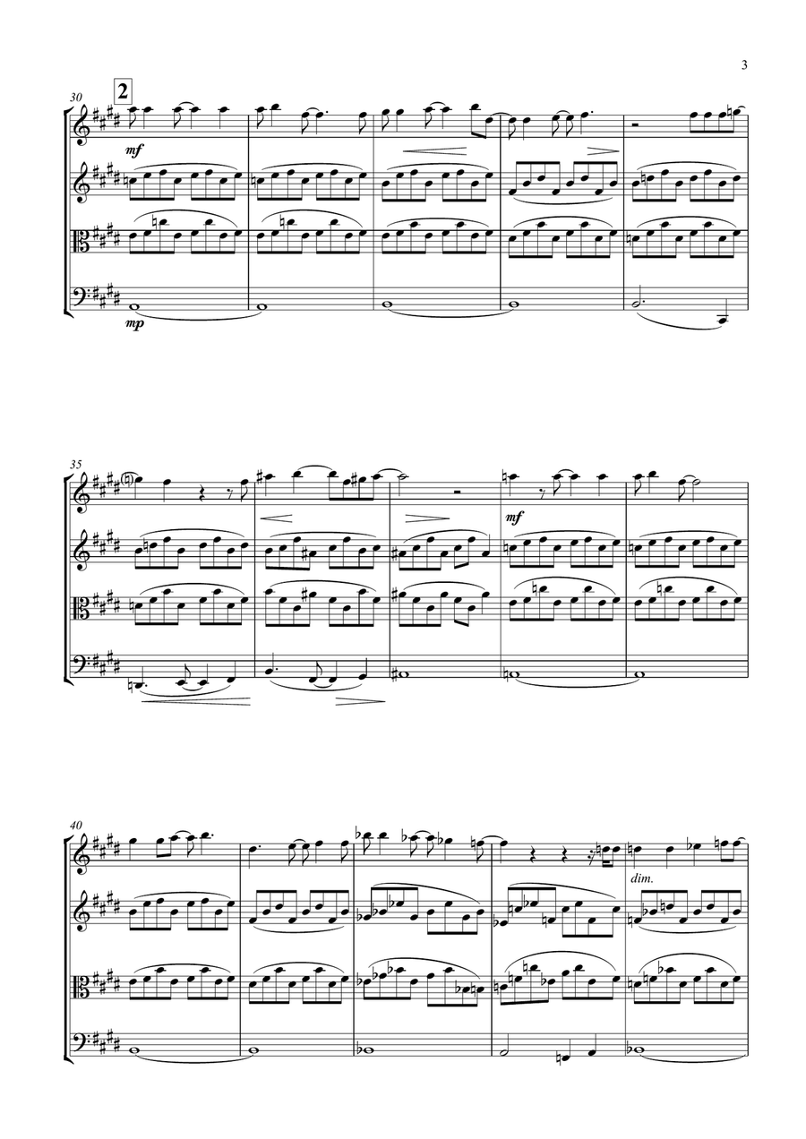 Supper's Ready String Quartet scores gallery preview page 3