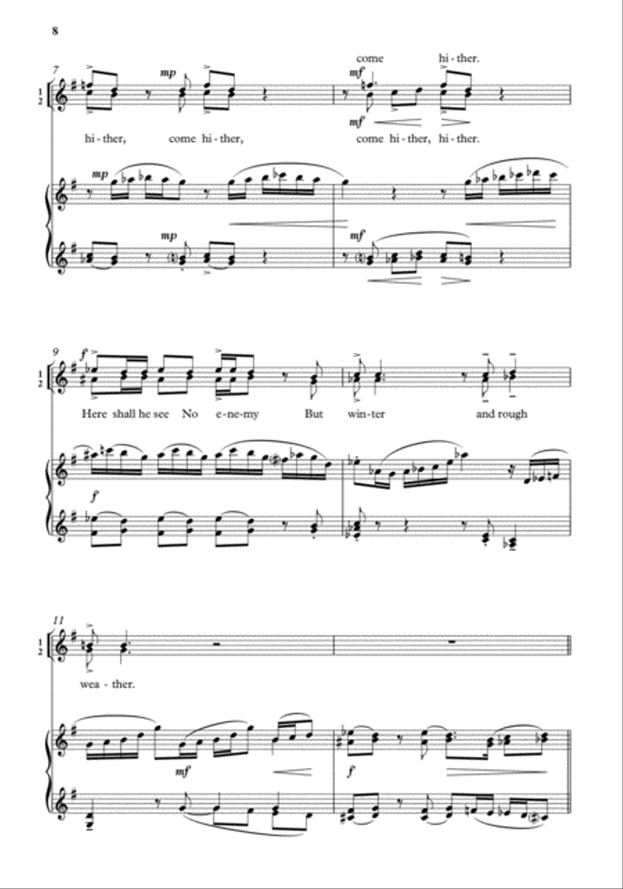 Five Shakespeare Songs 3-Part scores gallery preview page 4
