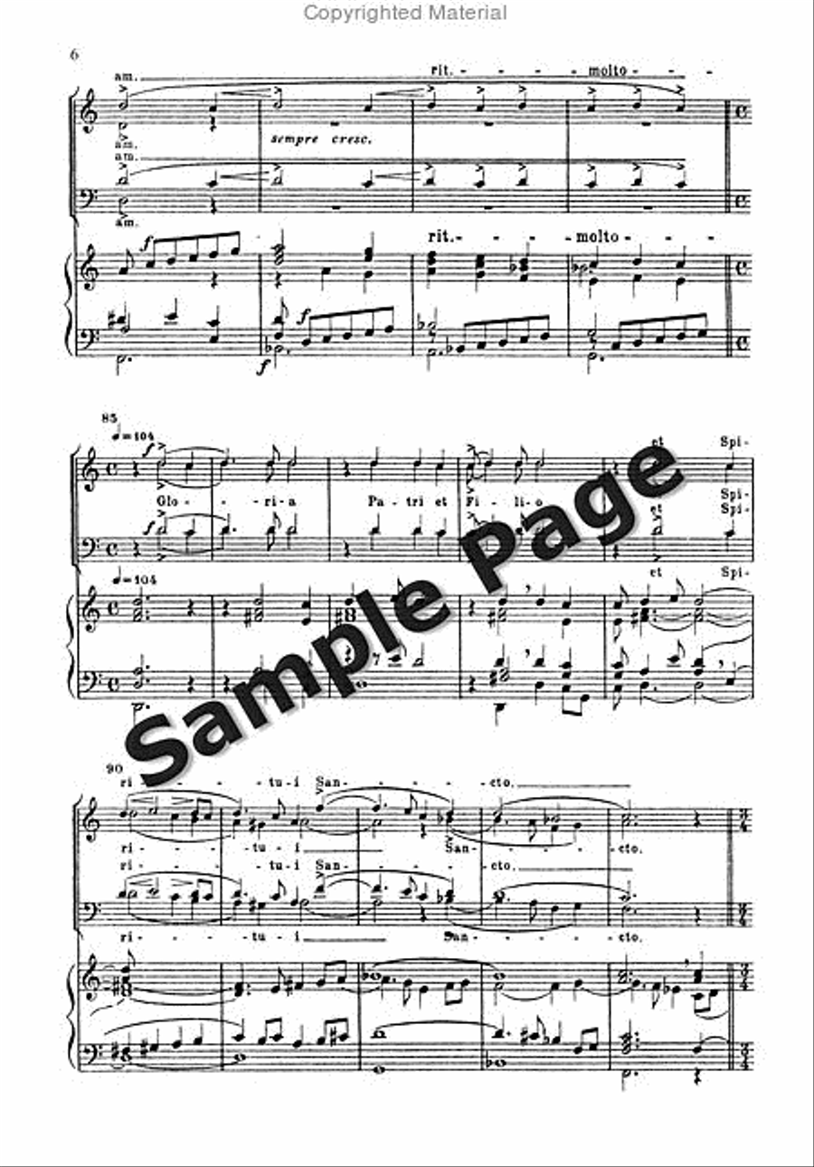 Ecce Sacerdos 4-Part scores gallery preview page 7