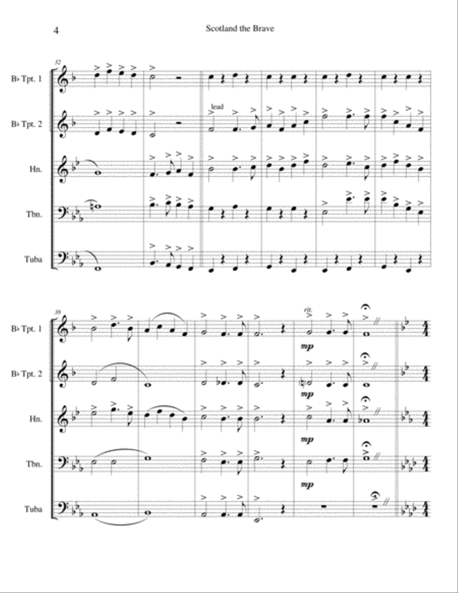 Scotland the Brave - A Medley Brass Ensemble scores gallery preview page 4