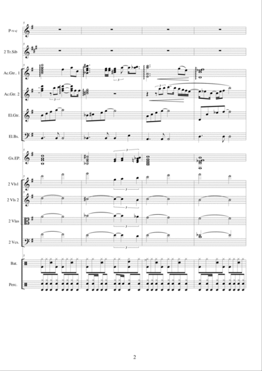 Espinas de una rosa - Voice, Choir and Orchestra Choir scores gallery preview page 2